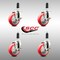 Service Caster 4 Inch 316SS Red Poly Swivel 1-1/8 Inch Expanding Stem Caster Set Brake SCC SCC-SS316EX20S414-PPUB-RED-TLB-118-4 - alternate 4